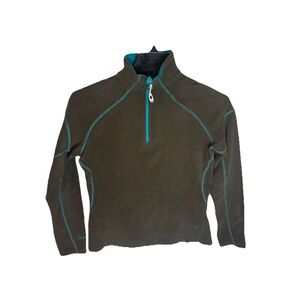 Mountain Hard Wear Sweater Women Medium Brown Pull Over Quarter ZipT Fleece Top